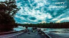 Afternoon BASS TOURNAMENT Almost RUINED By SCARY STORMS!! || Summer Bass Fishing
