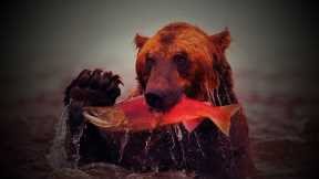 Catching Wild Salmon near Massive Bears!!!  {Catch Clean Cook} fresh fish grilled on the Boat!