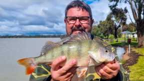 Fishing for massive redfin at Lake Cargelligo