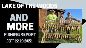 Lake of the Woods and MORE Fishing Report Sept 22-29 2022