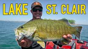 Chasing His Personal Best Lake St Clair Smallmouth Bass - Fishing Lake St Clair