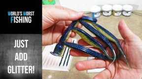 Using JUST GLITTER To Get Great Colors In Soft Plastic Baits!!