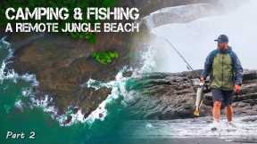 Fishing & Camping Survival on Remote Pacific Beach (CATCH CLEAN COOK) - Part 2