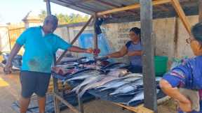 Giant Trevally 35 LBS/$150 Fish Fillet Primitive Ways।Large & Big Trevally Fish Fillet Fish Cutting