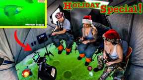 UNDERWATER CAMERA ICE Fishing Early Ice!!! (Underwater Footage!!)