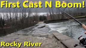 Lake Erie Tributary Steelhead Fishing Early Winter Dec 2022