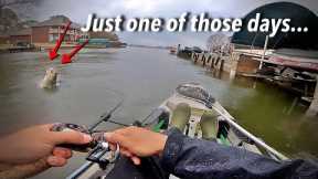 CRAZY Day on The Water!  (Kayak Fishing in the RAIN!). Lake Conroe Texas