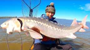 EPIC Battle with a BIG STURGEON on my Kayak