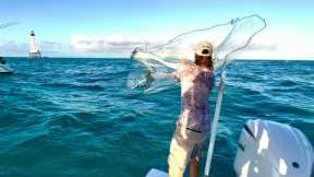 Rougher than expected on the BAY BOAT! Tuna plus Big Snappers! Catch Clean Cook