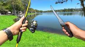 Catching and Cooking FOOD for my WIFE (Catch and Cook)
