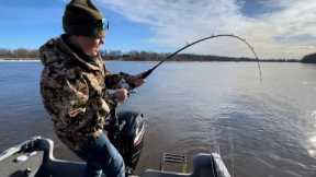 Catching Huge Rainy River Sturgeon!