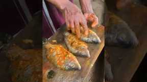 Traditional fish cooking on stone in the middle of wilderness | #fishfry #keralafood #foodshorts