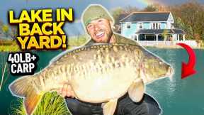 Carp Fishing Paradise Private Lake In Backyard with 40lb+ Carp! Ben Parker