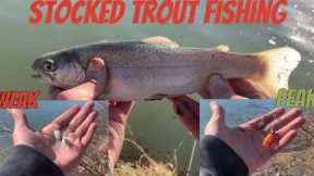 🎣FISHING FOR STOCKED TROUT IN CANONSBURG LAKE🎣