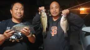 Fishing crappie and bass at Hensley Lake