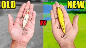 50 Year Old Topwater Lures vs. NEW Topwater Lures (FISHING CHALLENGE)