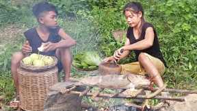 Amazing Fishing Skill to catch Fish and grilling for jungle food - Fast and Easy Fish Recipe
