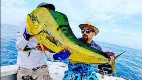 CATCHING GIANT DOLPHIN FISH [CATCH CLEAN COOKED HUATULCO OXACA MEXICO]