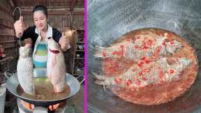 Delicious fresh water fish cook with country style - Cooking with Sreypov
