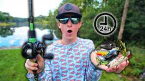 Fishing With OLD SCHOOL Topwater Lures For 24 HOURS (Crazy Bites)