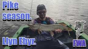 Lure fishing for Pike - Llyn Ebyr - Mid Wales (UK) - Pike season Begins - Lake pike fishing.