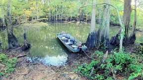 Taking the grandson fishing in the fall  -  bream fishing