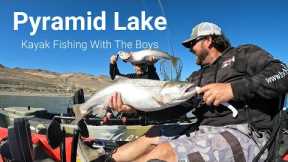 Pyramid Lake Kayak Fishing with the Boys!