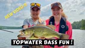 Topwater Largemouth & Smallmouth Bass Fun on a Fly | New 2024 Video
