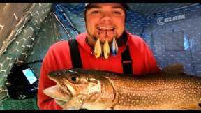 Smashing Lake Trout on CUSTOM Rattle Baits (Giving Away My TOP 3 Baits) #givaway #icefishing