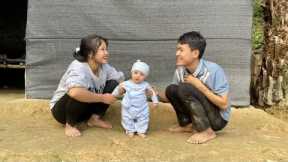 Help his wife garden and take care of her son, cook stream fish to eat