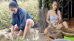 Catching The Last Fish In The Dry Season For Cooking Near My House
