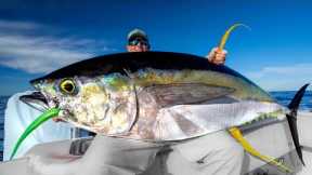 MASSIVE Yellowfin Tuna....Catch Clean Cook!