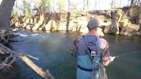 Fly Fishing with Euro Nymphing Techniques on a Small Stream