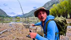 Fishing a TINY LAKE filled with GIANT TROUT!!!