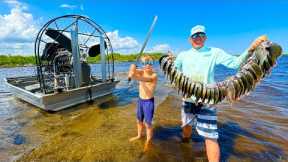 Bluegills, Gators and Huge Turtles (13ft Boat with a 480hp Engine) Catch & Cook