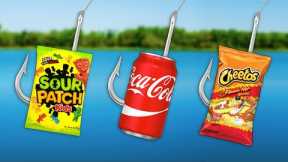 Gas Station FOOD Fishing Challenge!