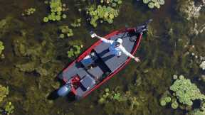 The Frog And The Mini Bass Boat - Lake St Clair Largemouth Bass