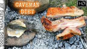 Fishing Overnight - Catch , Kill And Cooking Fish On A Rock