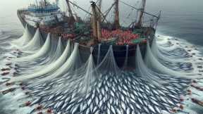Amazing biggest fishing line to catch giant salmon - Catch amazing big salmon in the sea