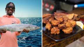 We Caught Kingfish & Made It Into Delicious Fish and Chips | Catch and Cook