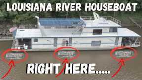 Trapping Fish Underneath a Houseboat in Louisiana River!! (CATCH AND COOK)
