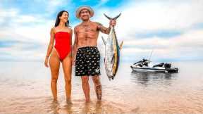 Catching Tuna For Food In The Calmest Ocean I've Ever Seen