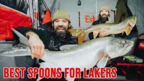 Ice Fishing for Lake Trout & Spoon Challenge