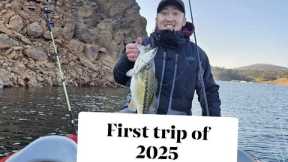 New Year, New Lake! First trip of 2025! (Lake McClure Bass Fishing) Swimbait Fish!