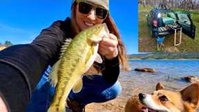 Solo SUV Camping | Fishing At Folsom Lake (Bass Fishing)