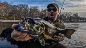 this Tiny river in Iowa Truly shocked Me! (walleye & bass every cast)