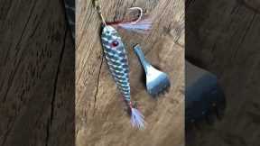 DIY FISHING LURE USING FORK METAL #shortvideo #fishingtutorial #fishinglure #diy #fishing