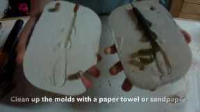 How to make a two piece plaster lure mold