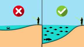 Fish HERE and catch ALL OF THE FISH!! **Surf Fishing Secret**