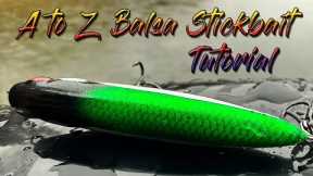 Handmade Balsa Stickbait – Full Build Process: Carving, Sealing, Painting & Action Test